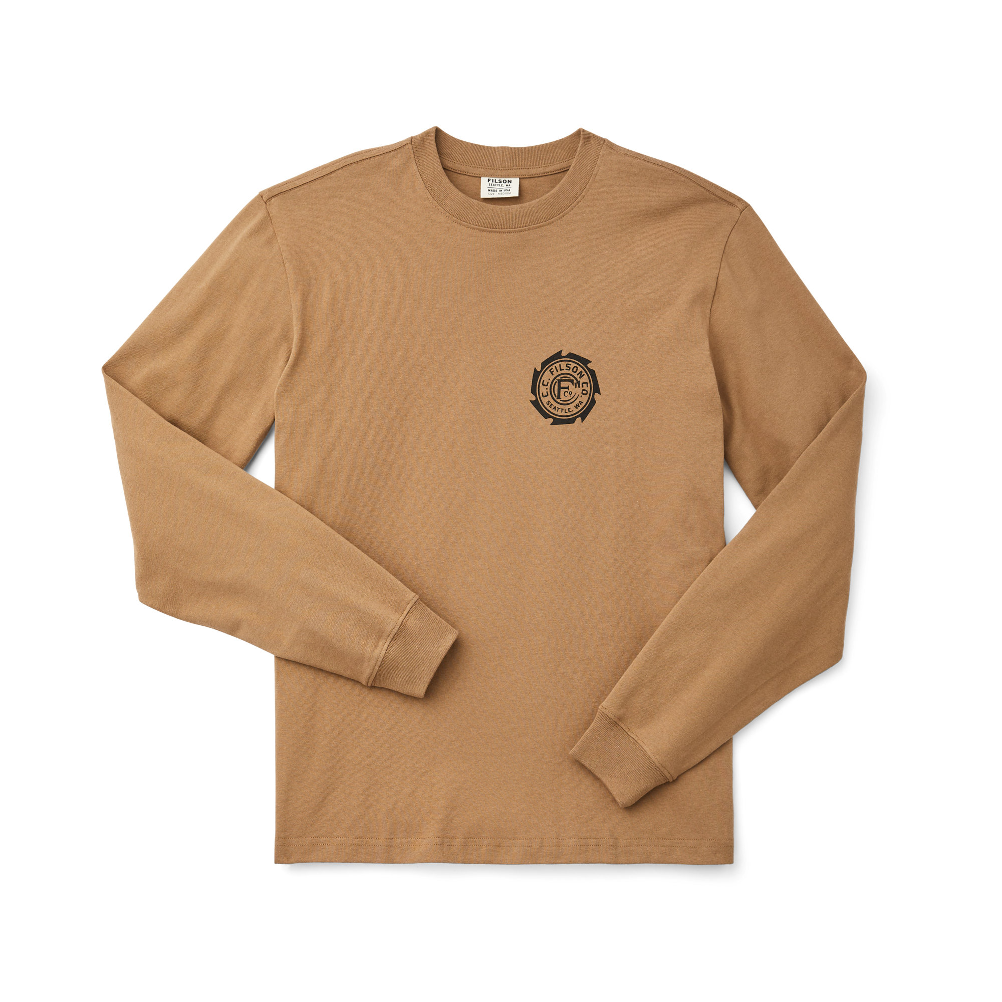 L/s Outfitter Graphic T-shirt - Rugged Tan (saw Blade)
