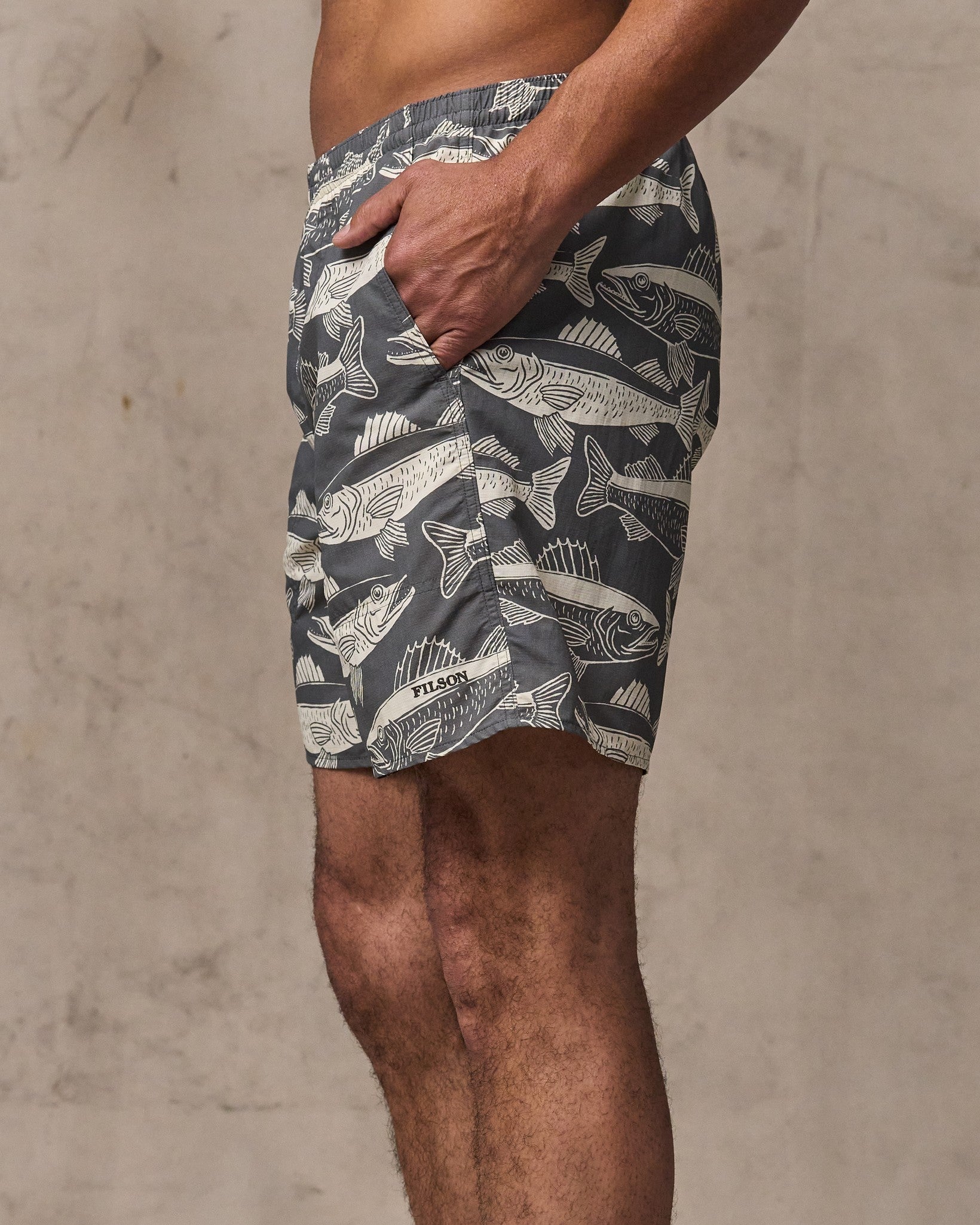 Oxbow Lake Trunks - Beluga Print - Image 3