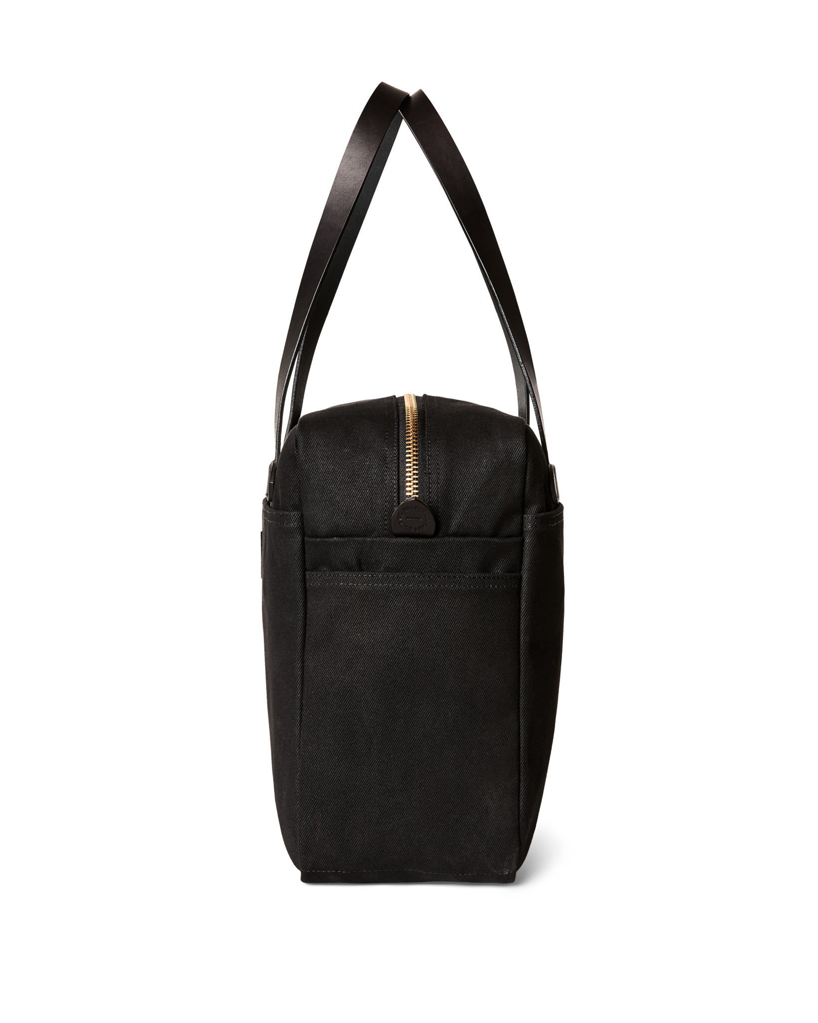 Rugged Twill Zipper Tote Bag - Black - Image 4
