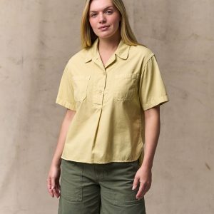 Women's Twill Popover Shirt - Pale Tan