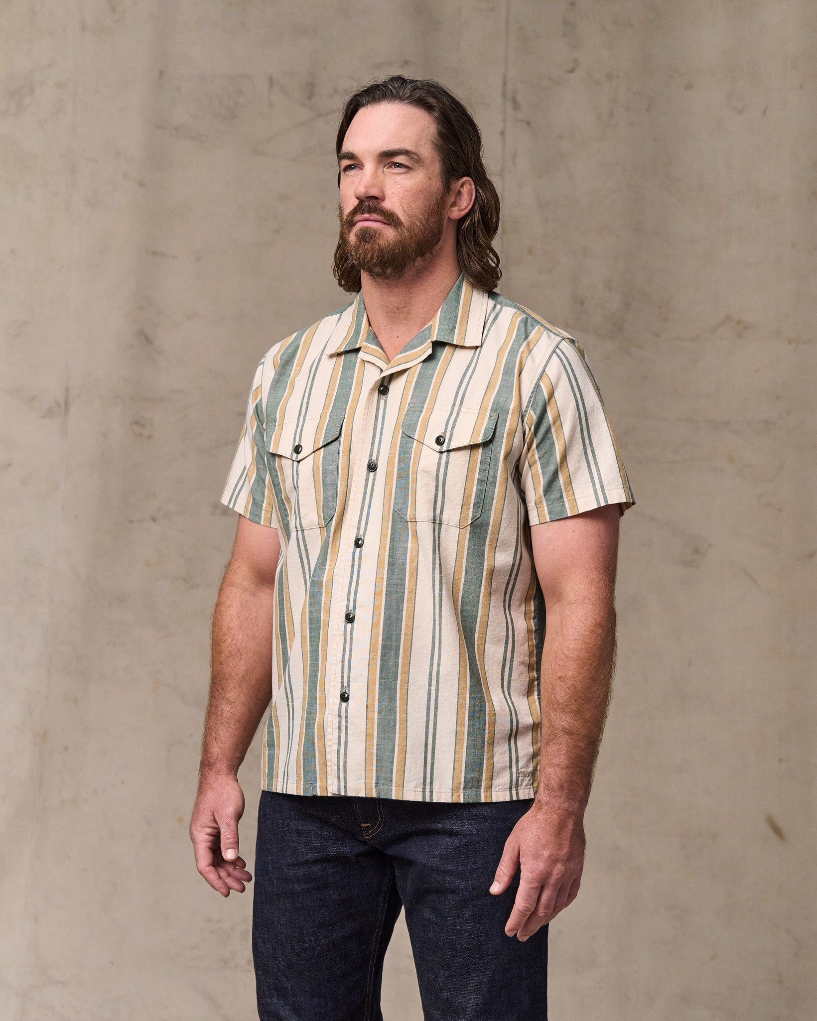 Chambray Camp Shirt - Natural / Khaki - Image 4