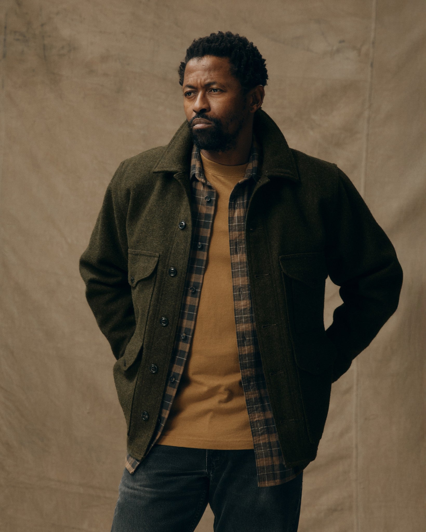 Mackinaw Wool Cruiser Jacket - Forest Green - Image 6