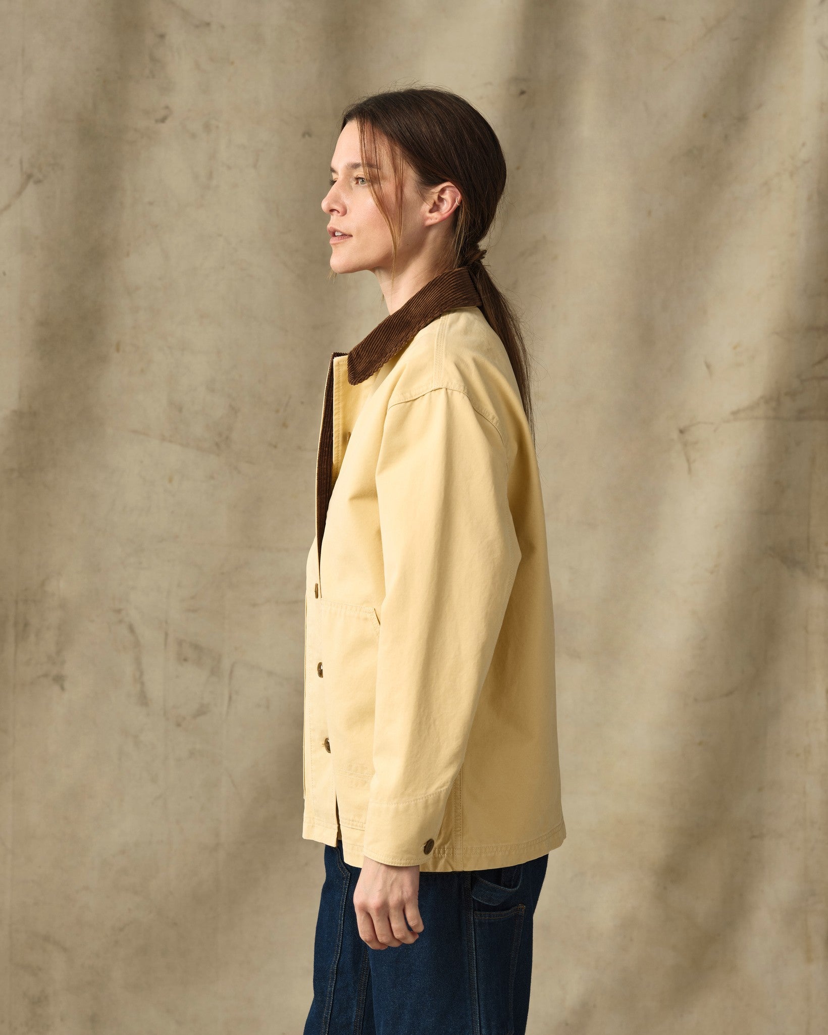 Women's Canvas Barn Coat - Antique Khaki - Image 5