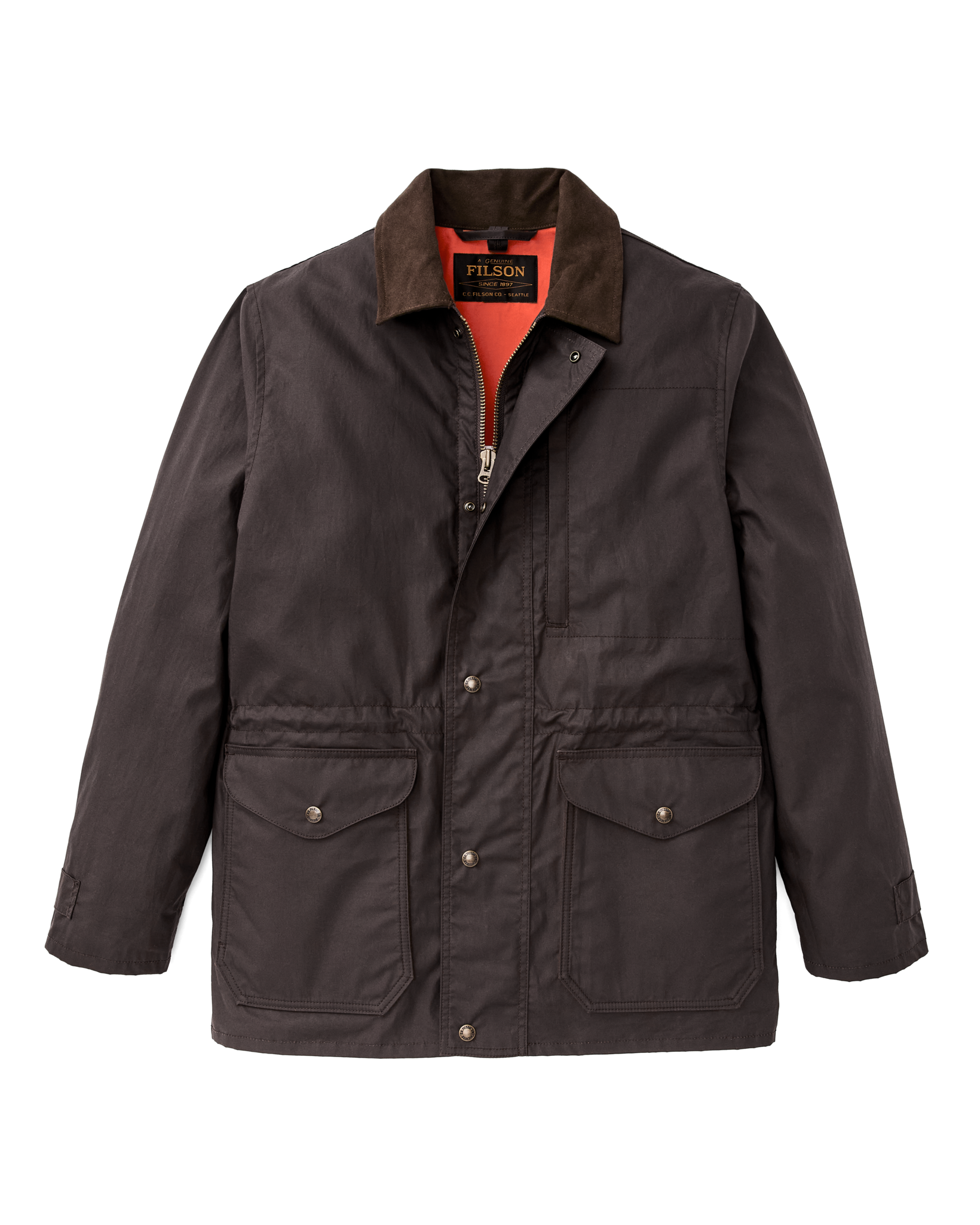 Dry Wax Mile Marker Coat - Dark Brown - Image 4