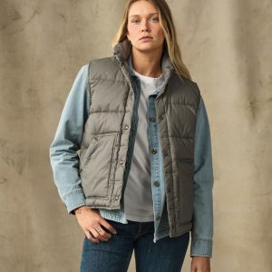 Women's Heritage Cotton Down Vest - Smokey Olive