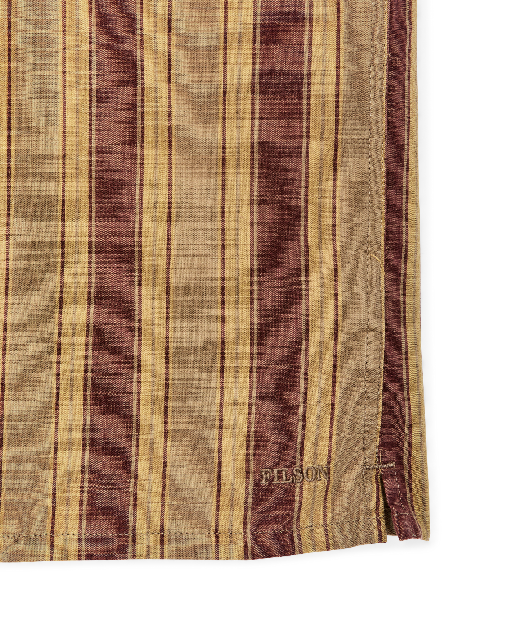Chambray Camp Shirt - Brick / Tan - Image 8