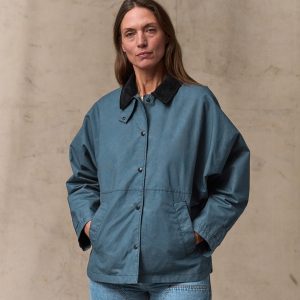 Women's Harbor Front Waxed Jacket - Navy