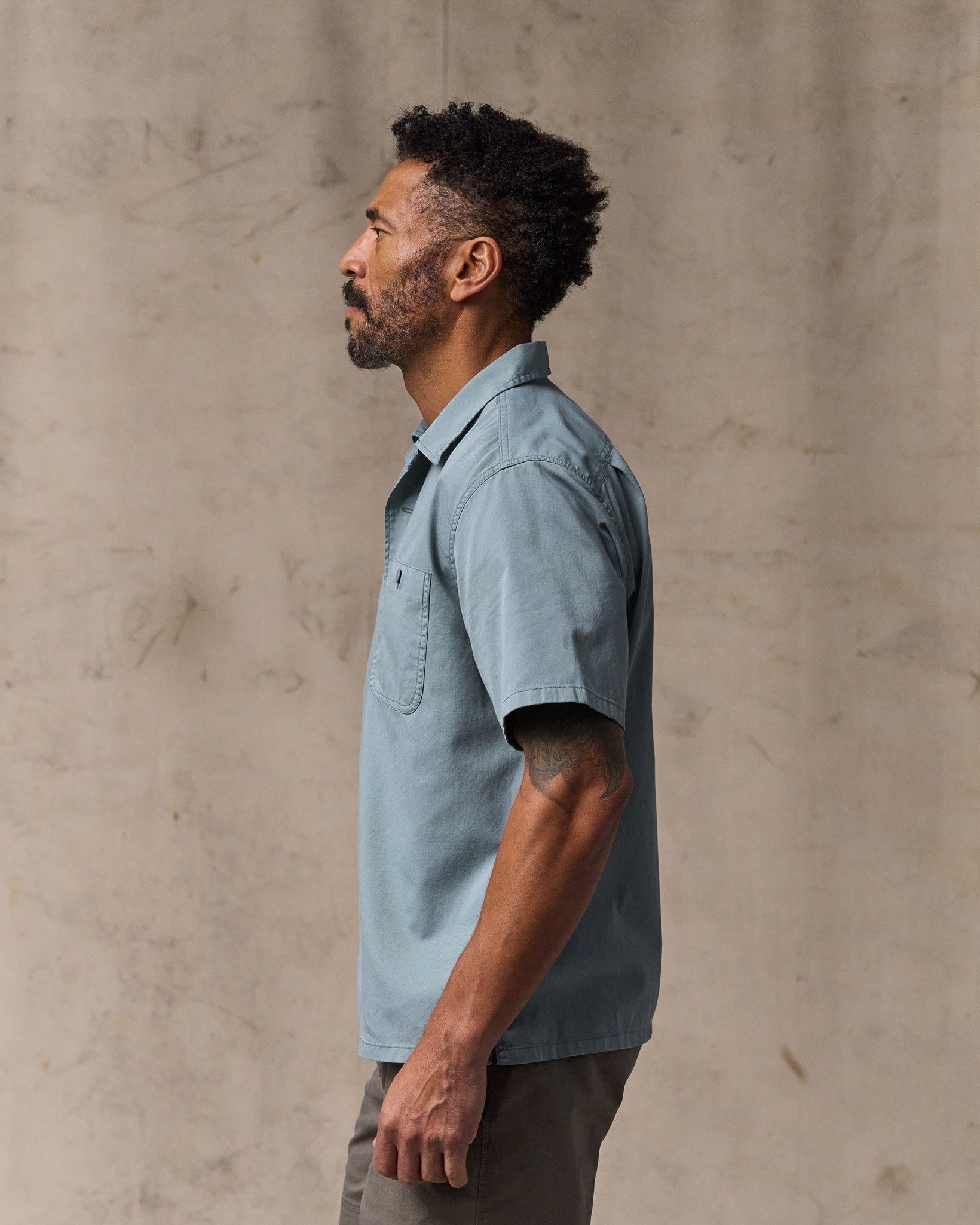 Short Sleeve 4.5-oz. Twill Shirt - Lead - Image 3
