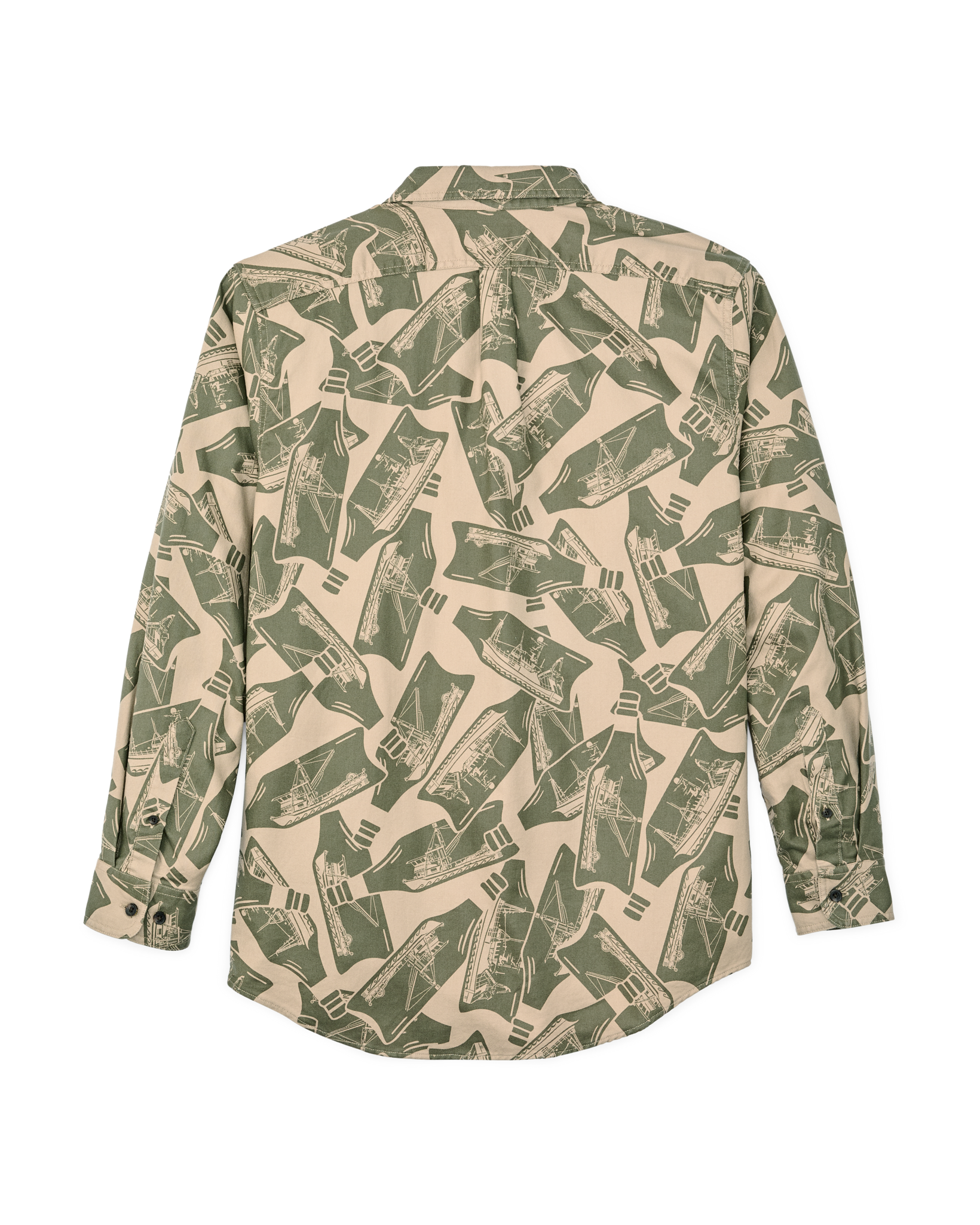 Lightweight Alaskan Guide Shirt - Khaki / Print - Image 6