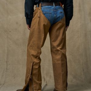 Alternative view of Double Tin Cloth Chaps With Zipper - Dark Tan