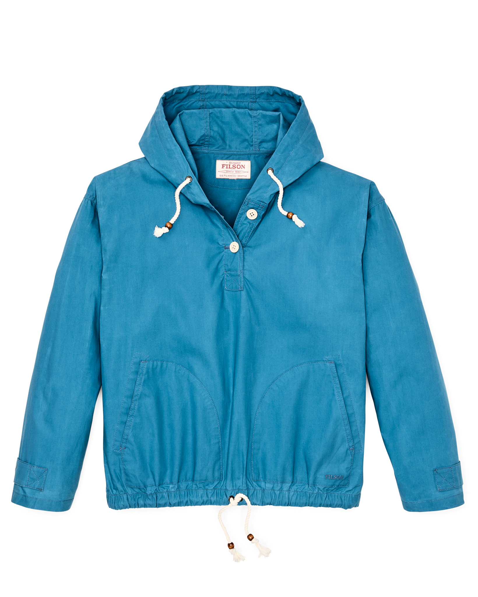 Women's Dry Wax Hooded Popover - Marine Blue - Image 3