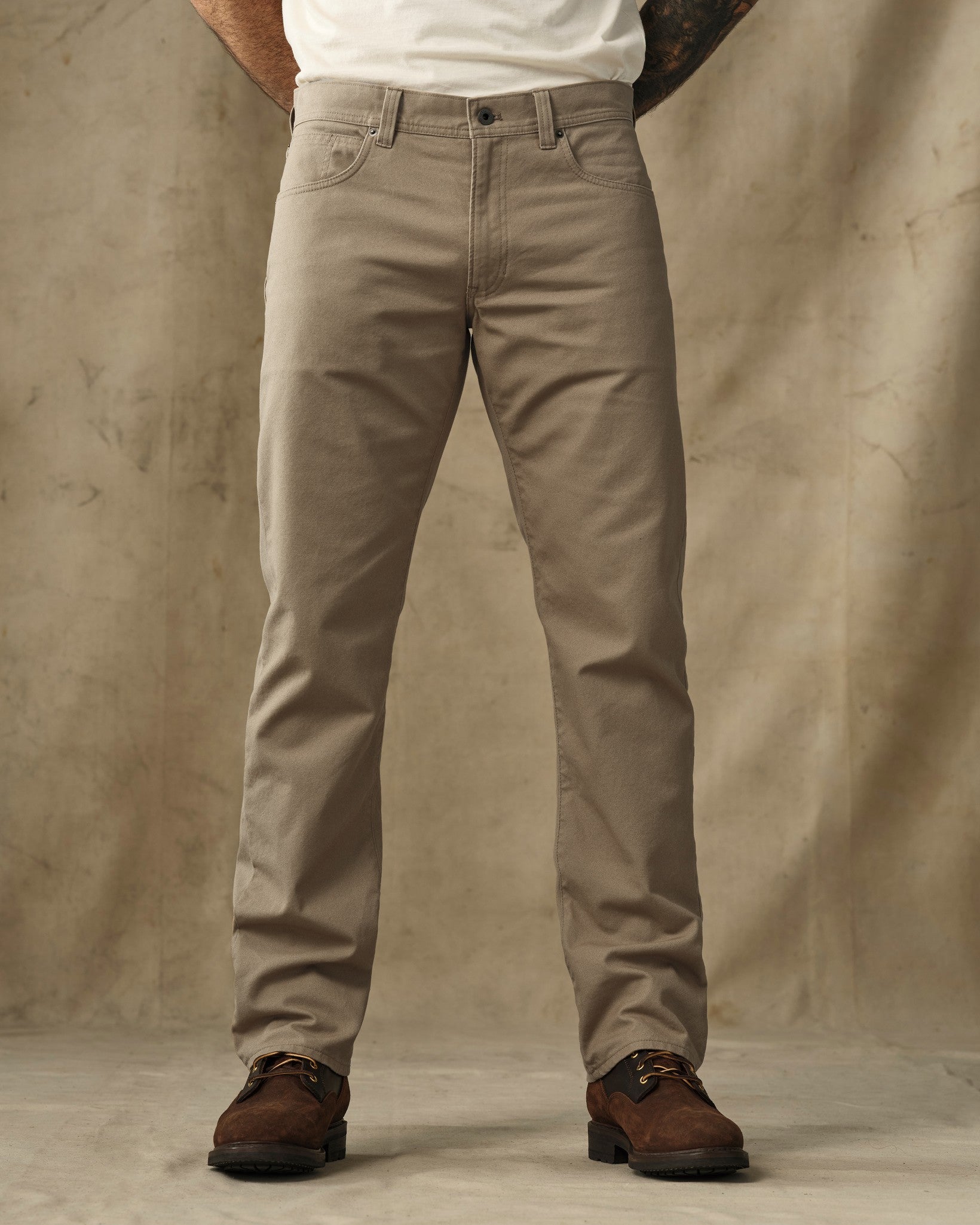 Dry Tin Cloth 5-Pocket Pants - Khaki