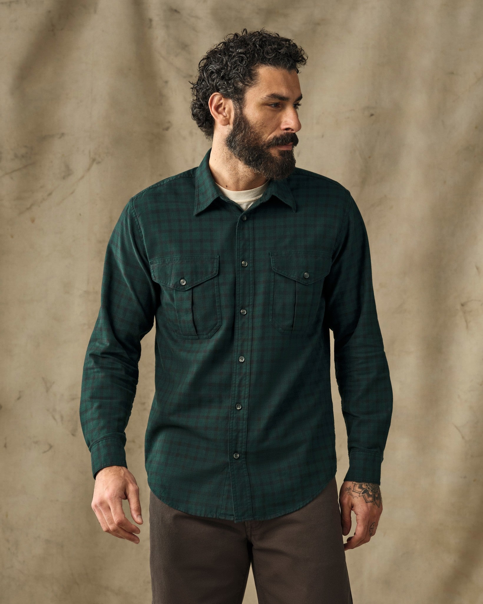 Lightweight Alaskan Guide Shirt - Pine / Black Plaid