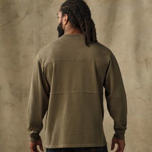 Alternative view of Field Knit Henley - Military Olive