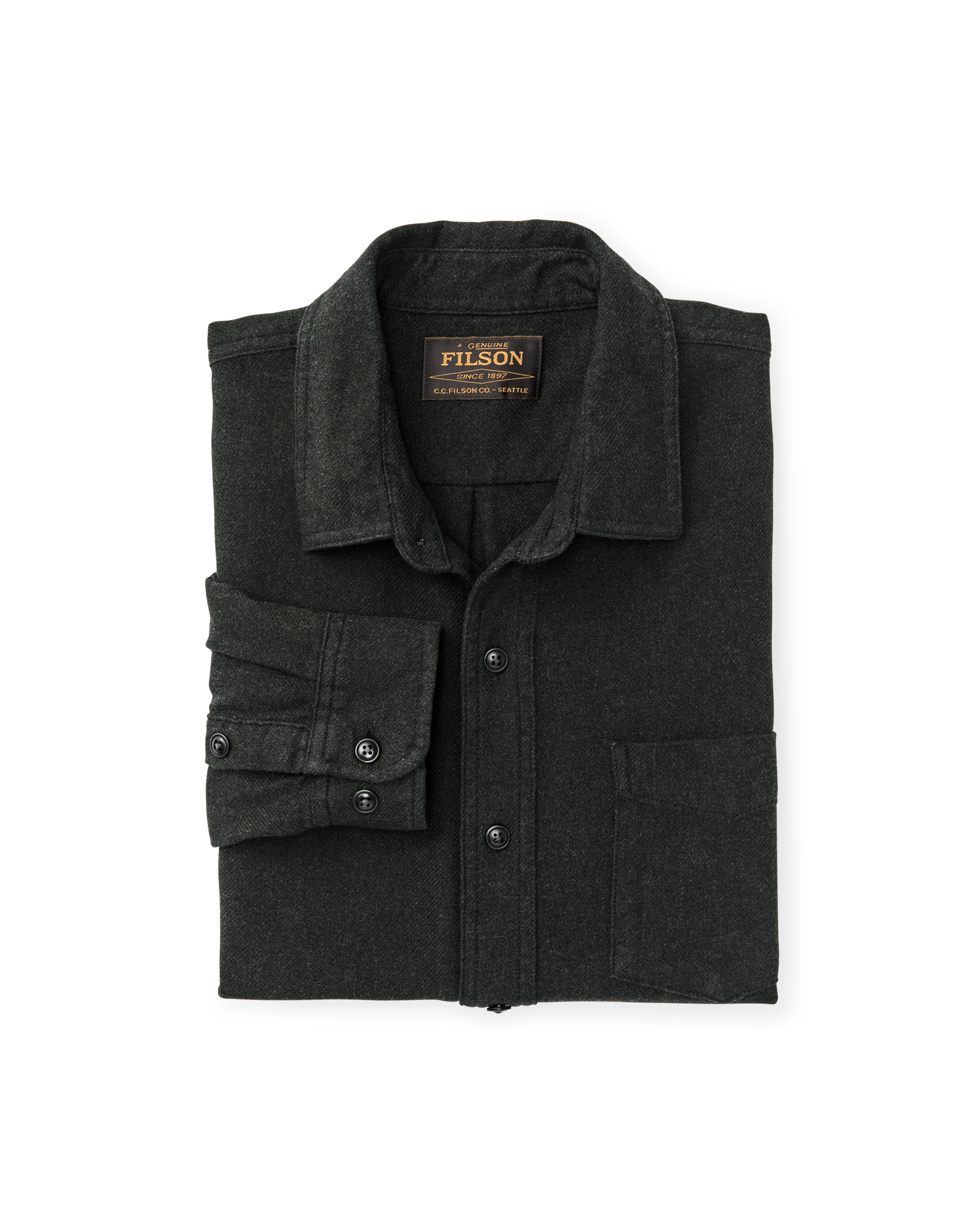 Rustic Flannel Shirt - Dark Moss Heather - Image 8