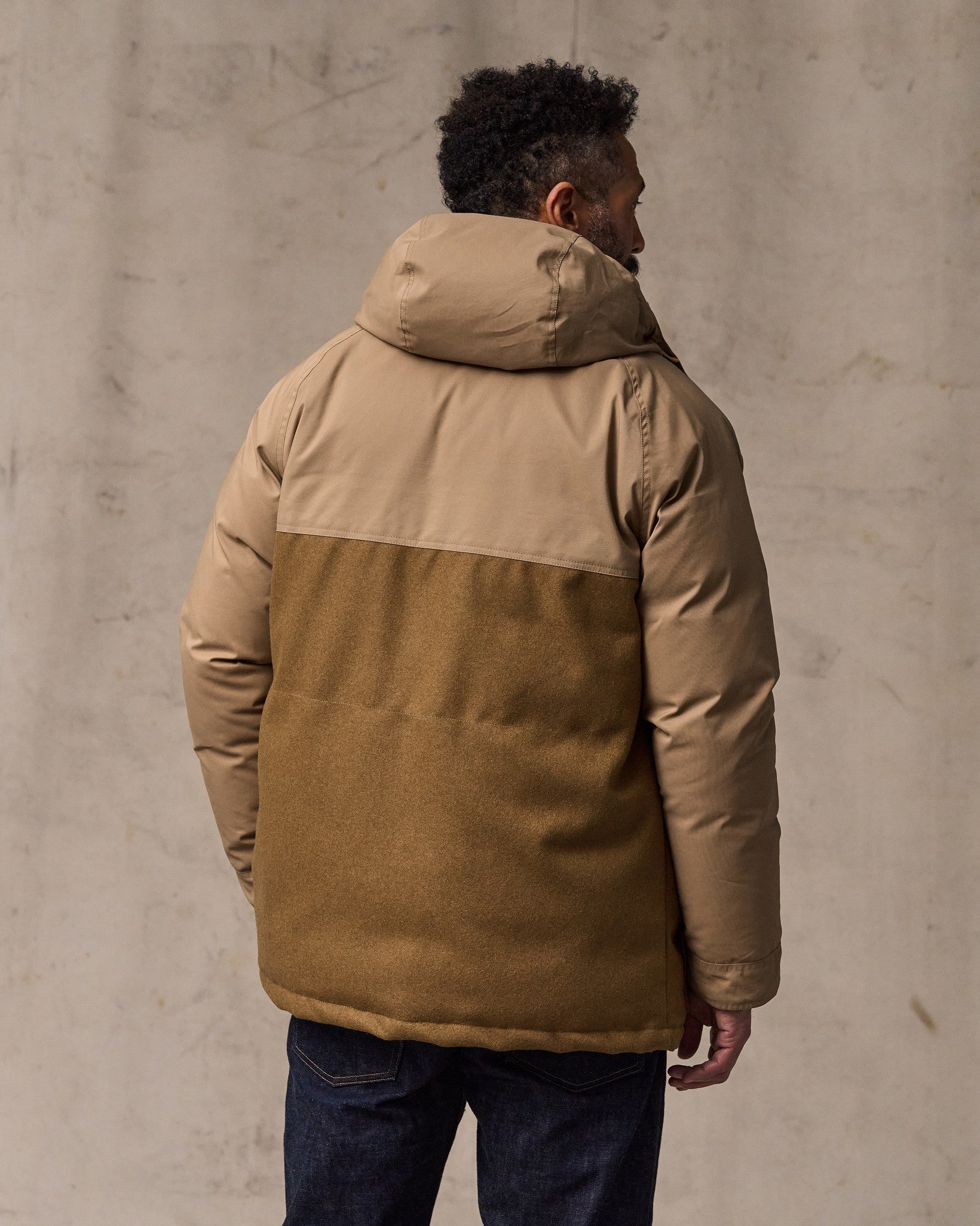 Filson X Crescent Down Works Parka - Dark Tan / Tan - Image 2