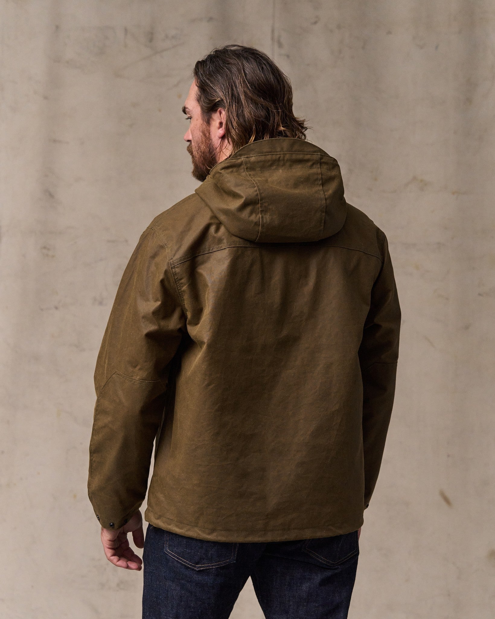 Shelter Cloth Waxed Anorak - Dark Tan - Image 3