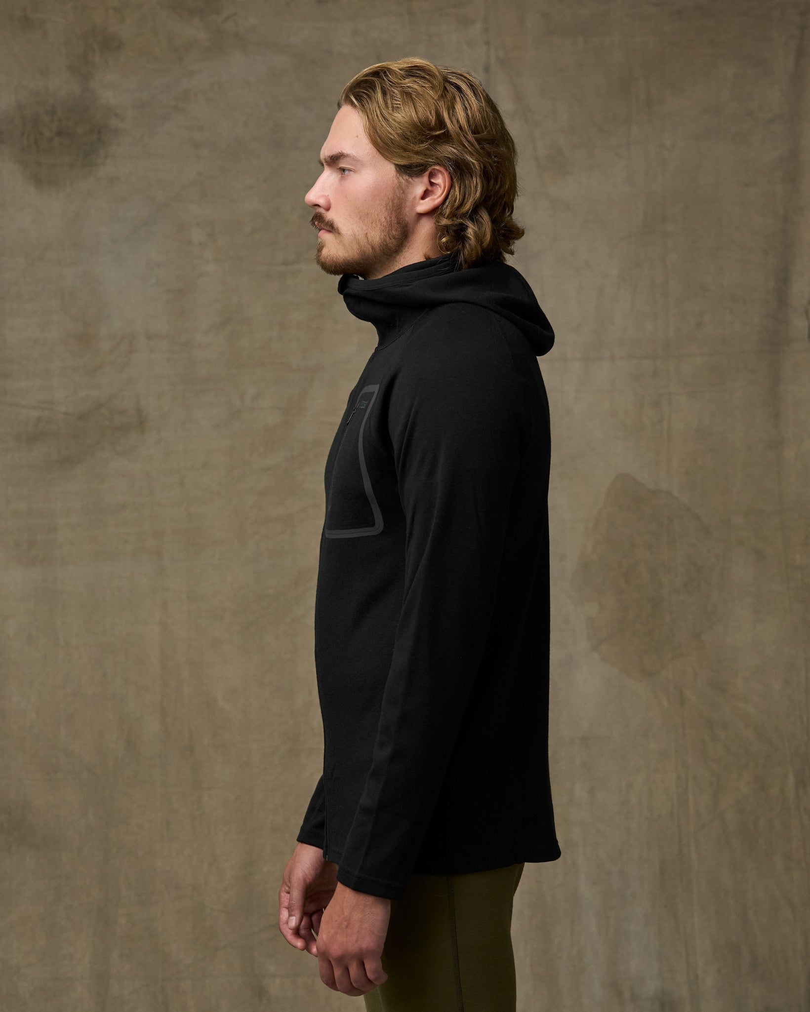 400g Merino Wool Hoodie - Black - Image 5
