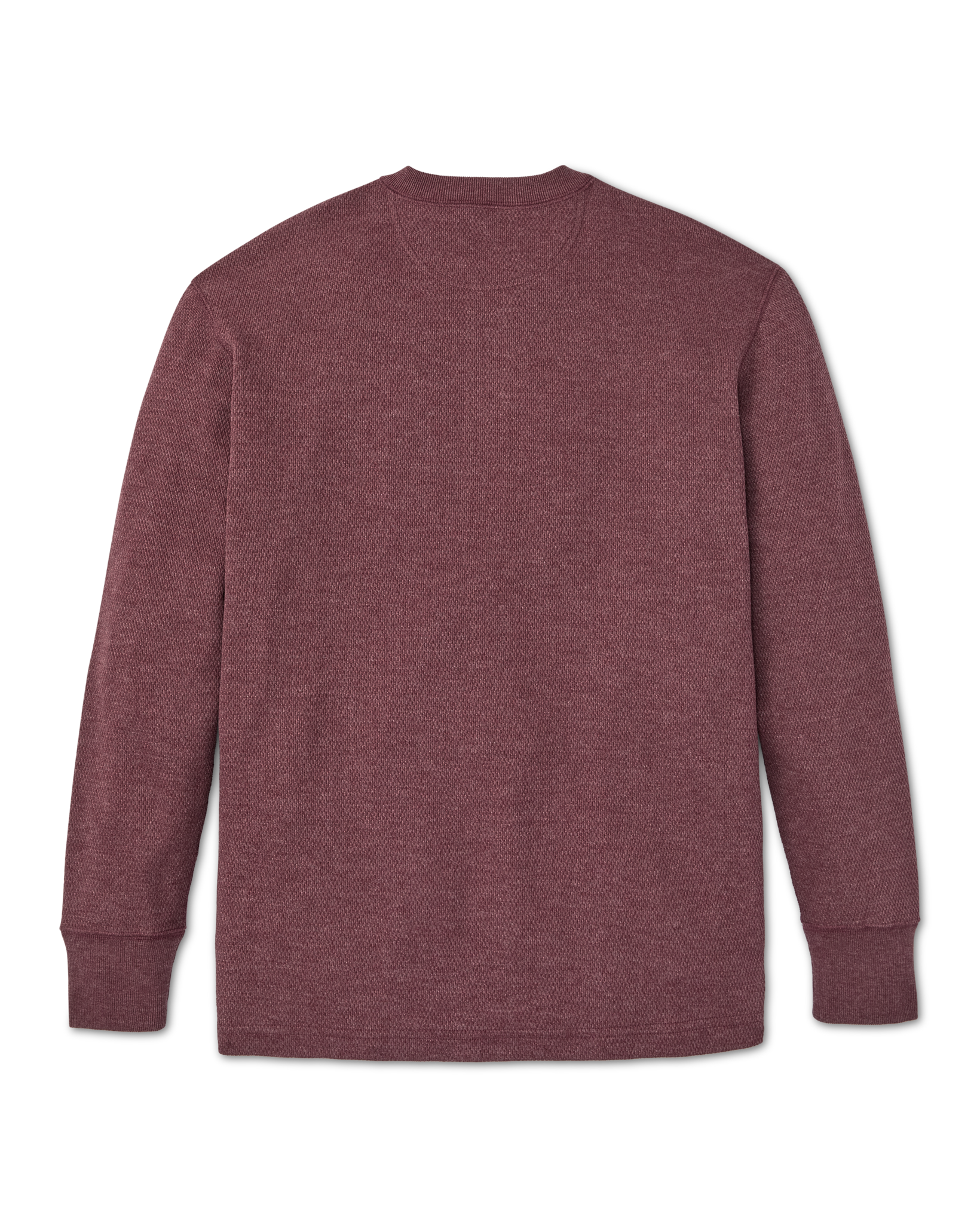 Waffle Knit Henley - Dark Port Heather - Image 5