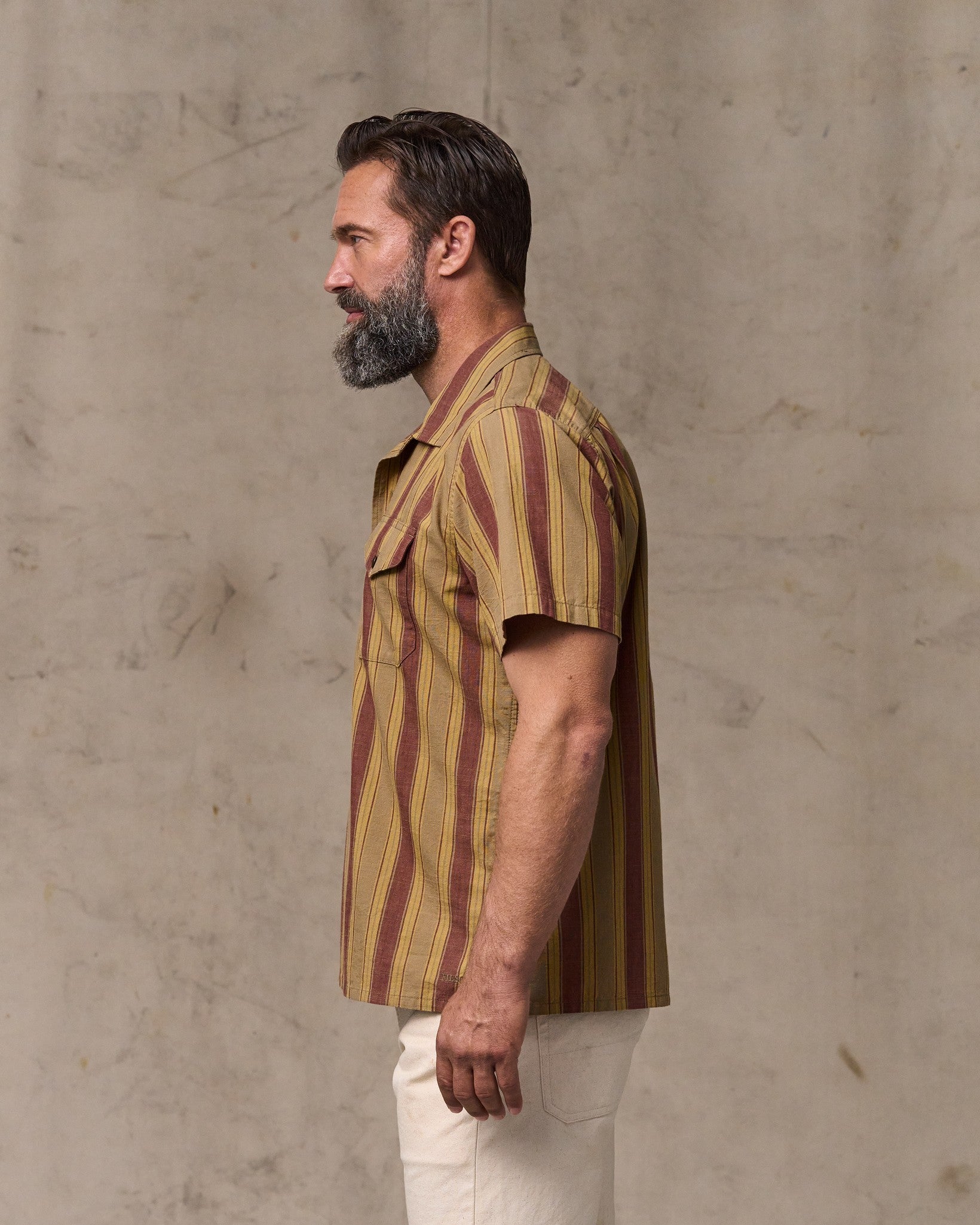 Chambray Camp Shirt - Brick / Tan - Image 3