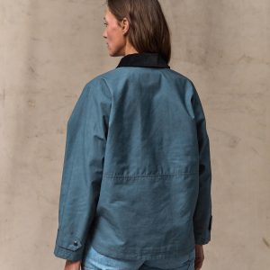 Alternative view of Women's Harbor Front Waxed Jacket - Navy