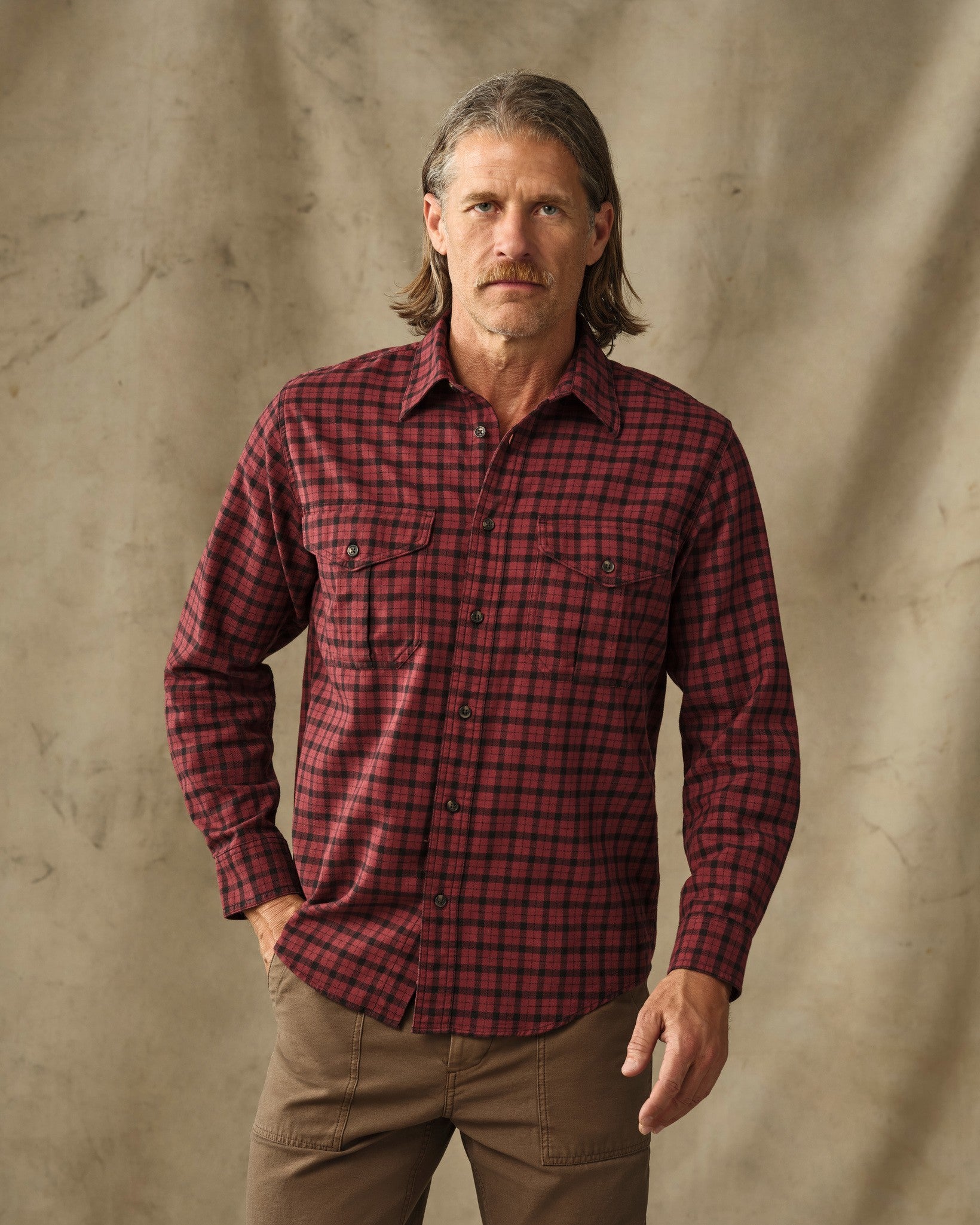 Lightweight Alaskan Guide Shirt - Port / Black Plaid