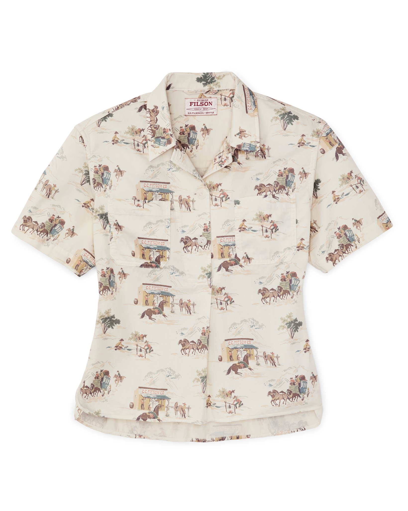 Women's Twill Popover Shirt - Desert Natural Print - Image 4