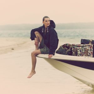 Alternative view of Women's Dry Wax Hooded Popover - Navy