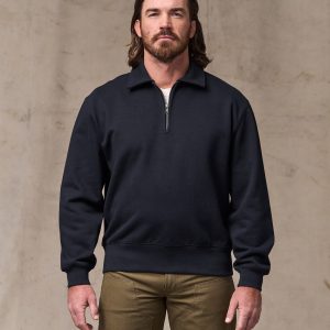 14-oz. Heritage Fleece Quarter Zip - Dark Indigo