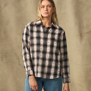 Women's Ranch Shirt - Cream Print