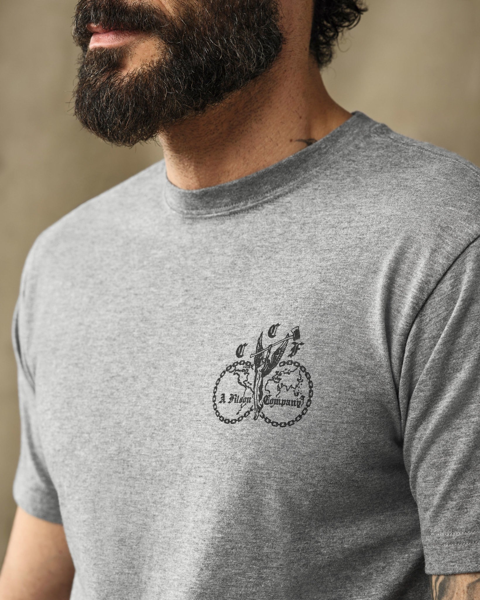 Union Graphic T-Shirt - Dark Gray Heather - Image 3