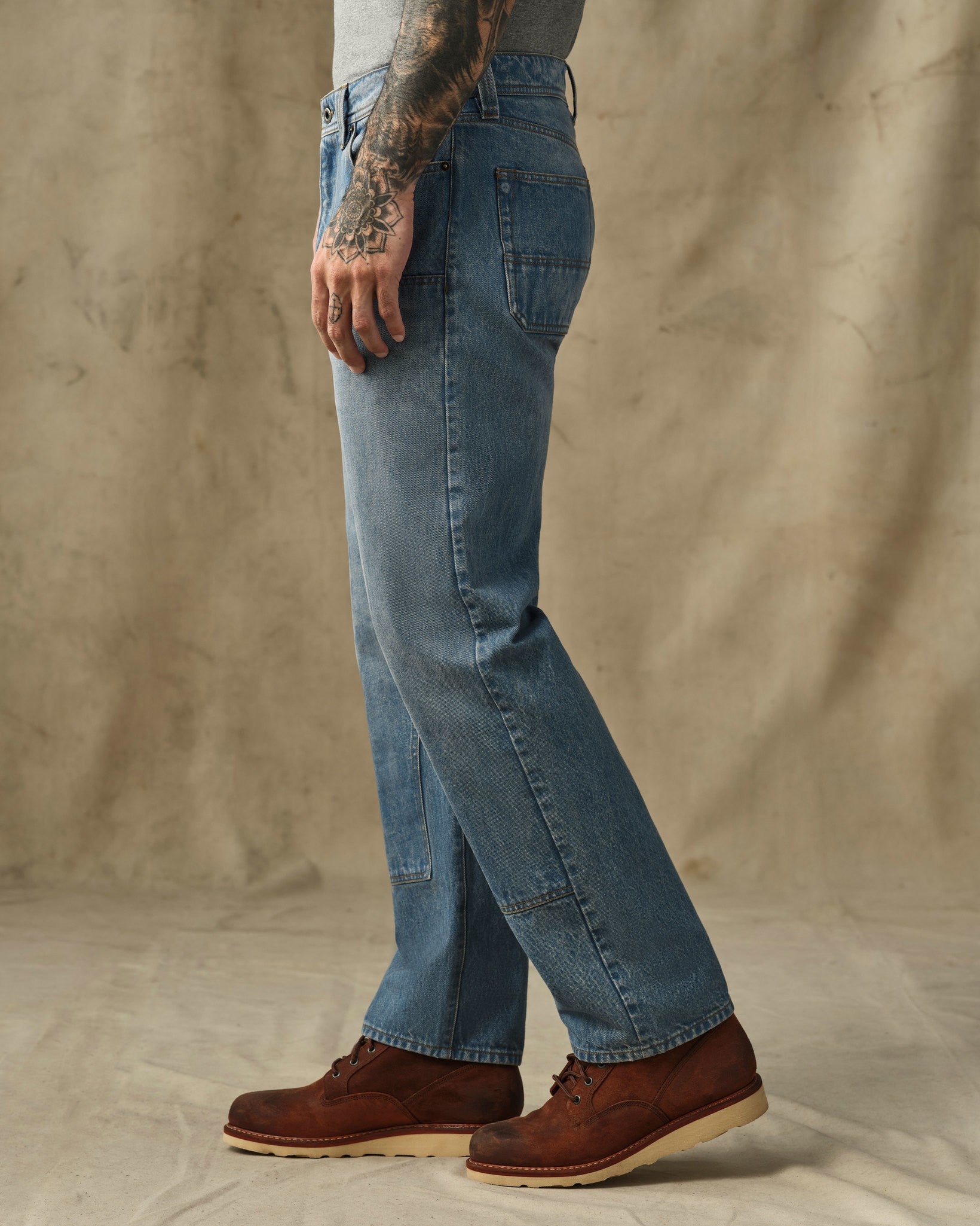 14-oz. Double-Front Jeans - Vintage Indigo - Image 3