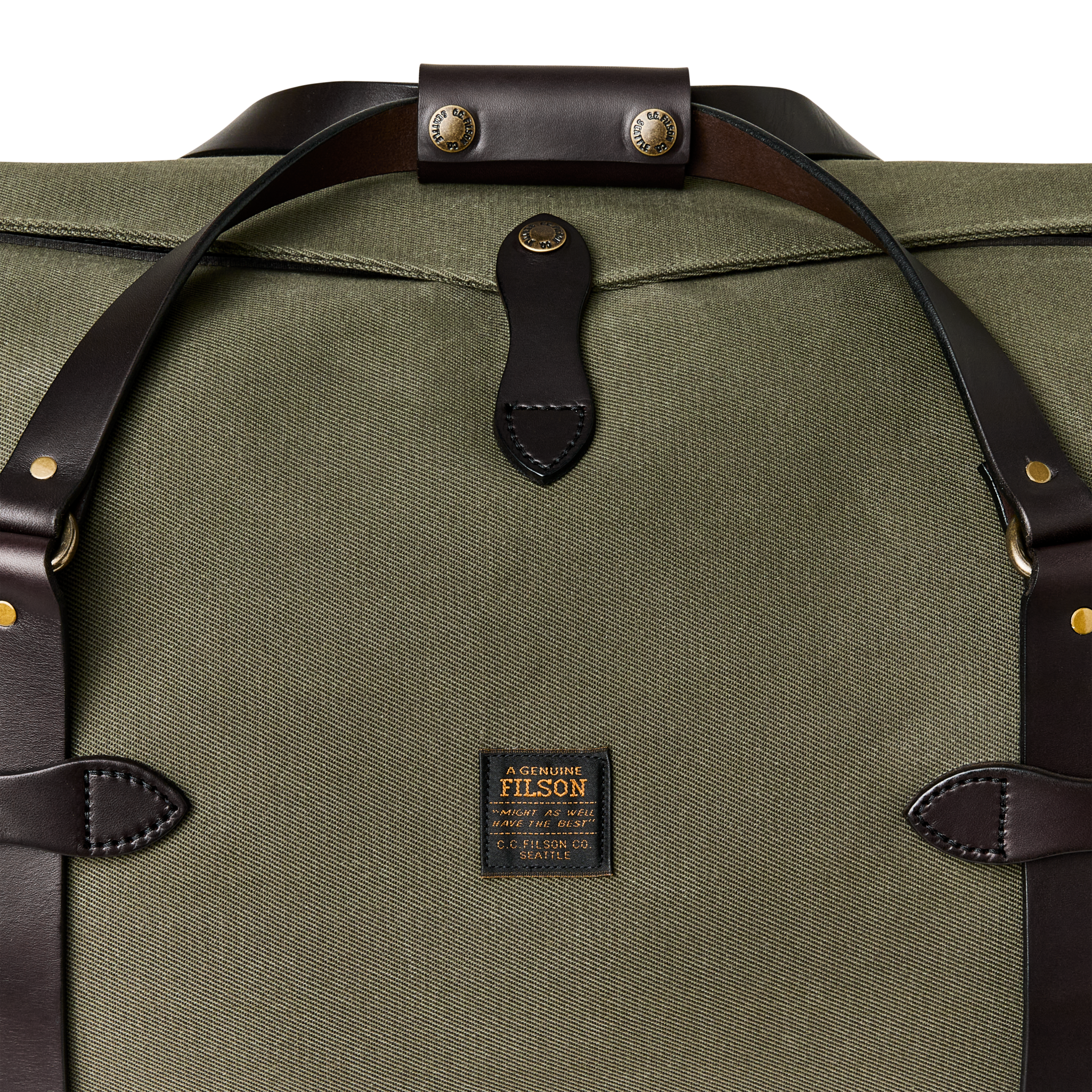 Large Rugged Twill Duffle Bag - Otter Green - Image 5