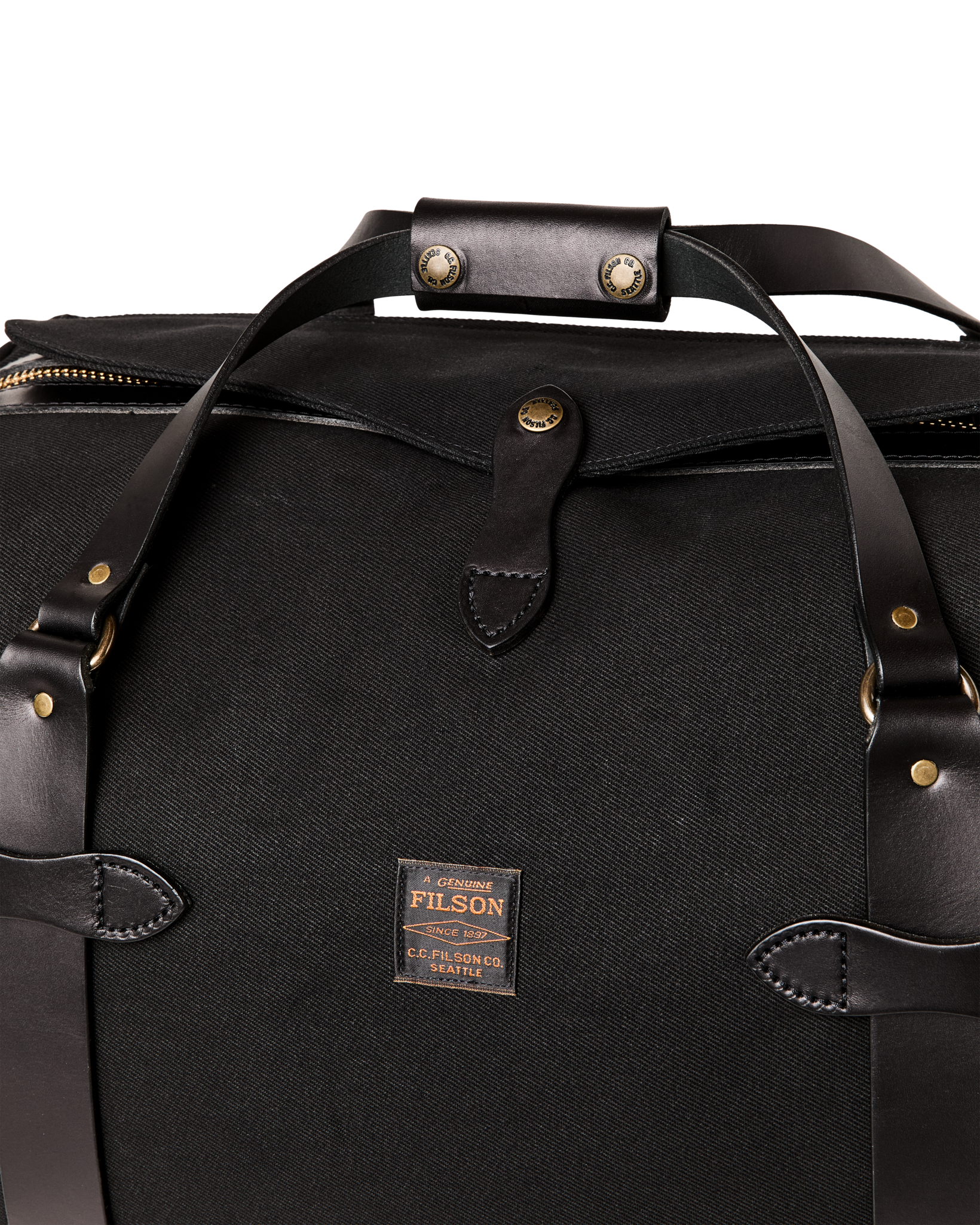 Medium Rugged Twill Duffle Bag - Black - Image 4