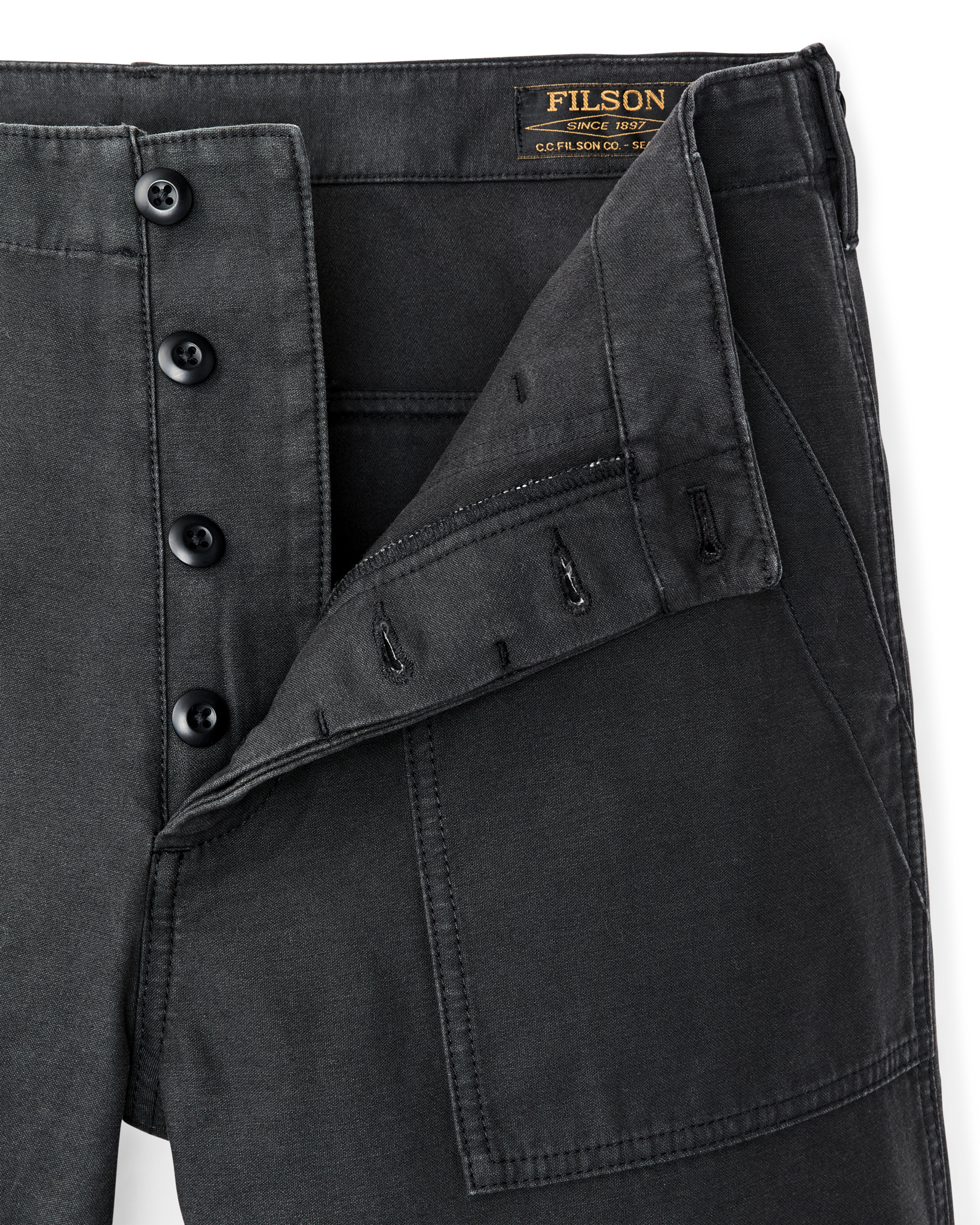 Field Supply Shorts - Washed Faded Black - Image 7