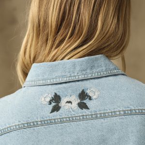 Alternative view of Women's Embroidered Denim Shirt - Pale Indigo