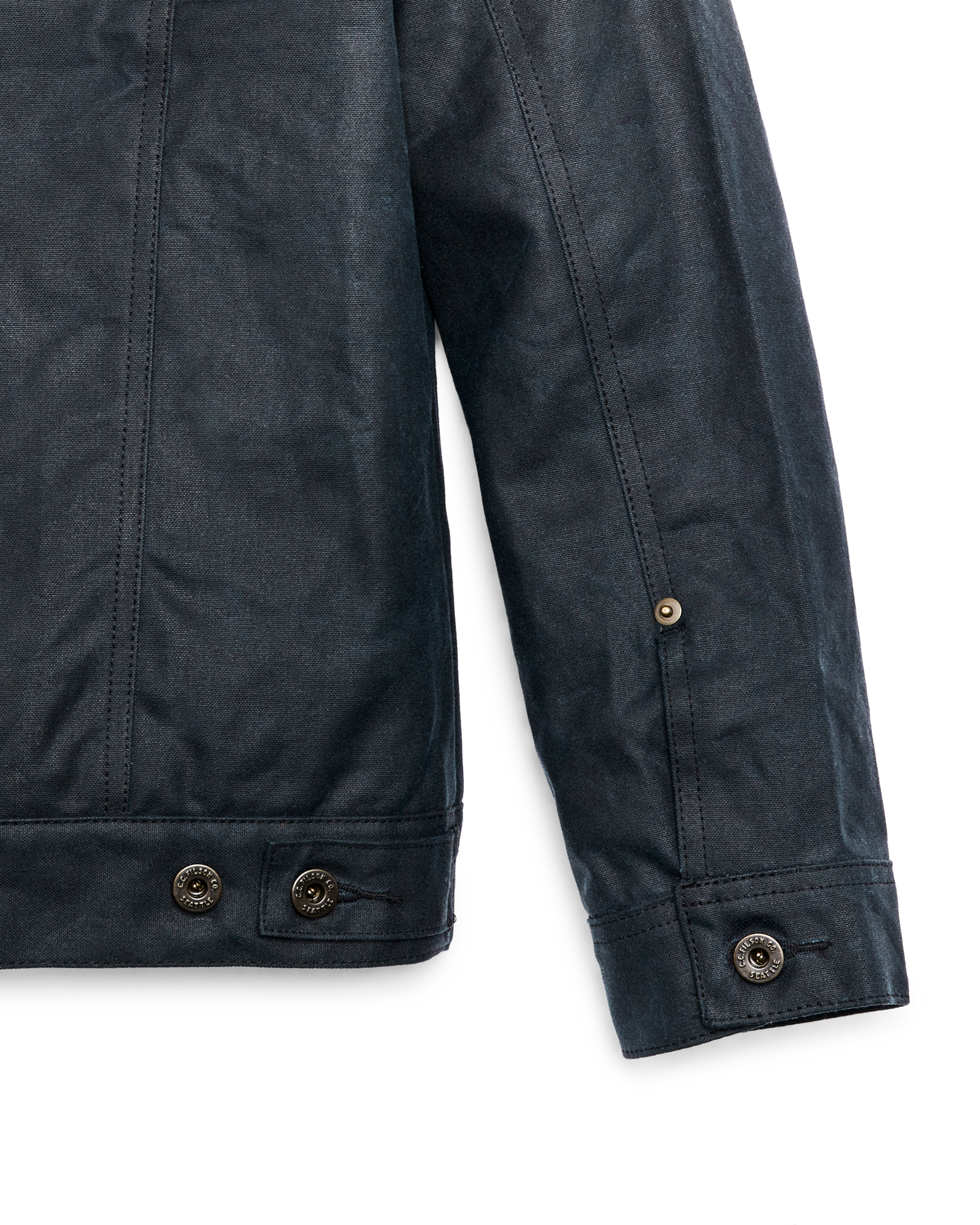 Tin Cloth Short Lined Cruiser Jacket - Service Blue - Image 7