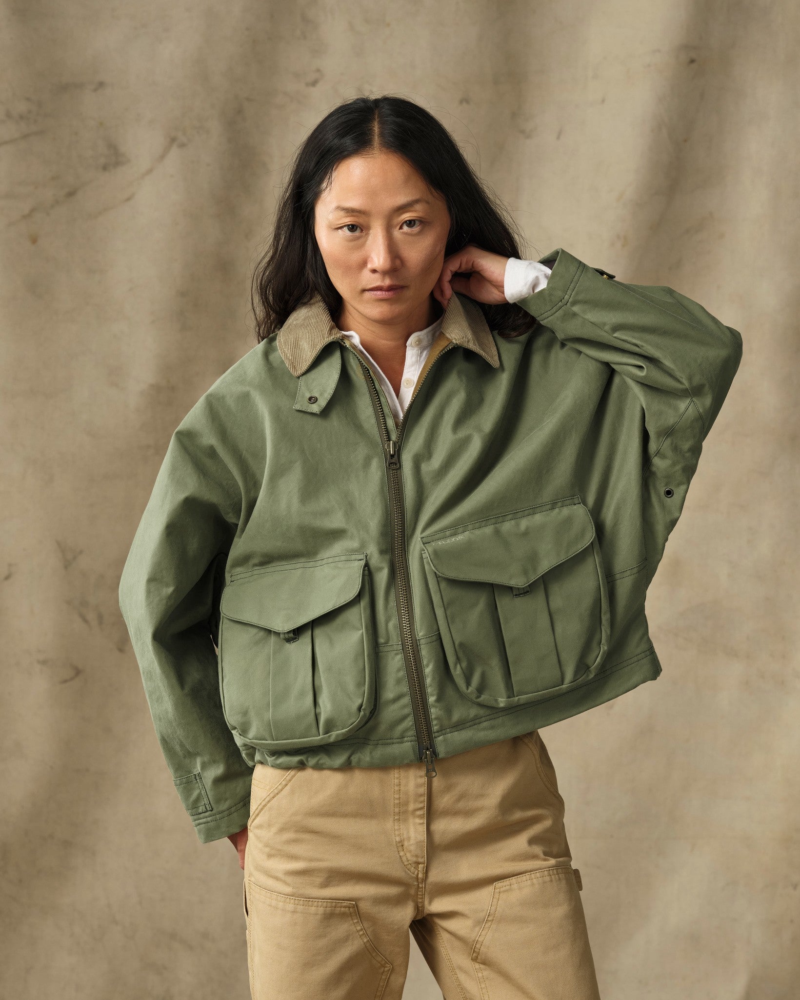 Women's Shelter Cloth Short Work Jacket - Sage Olive - Image 10