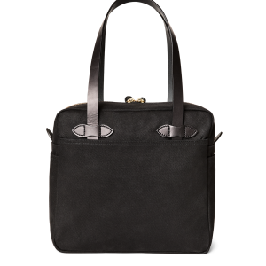 Alternative view of Rugged Twill Zipper Tote Bag - Black