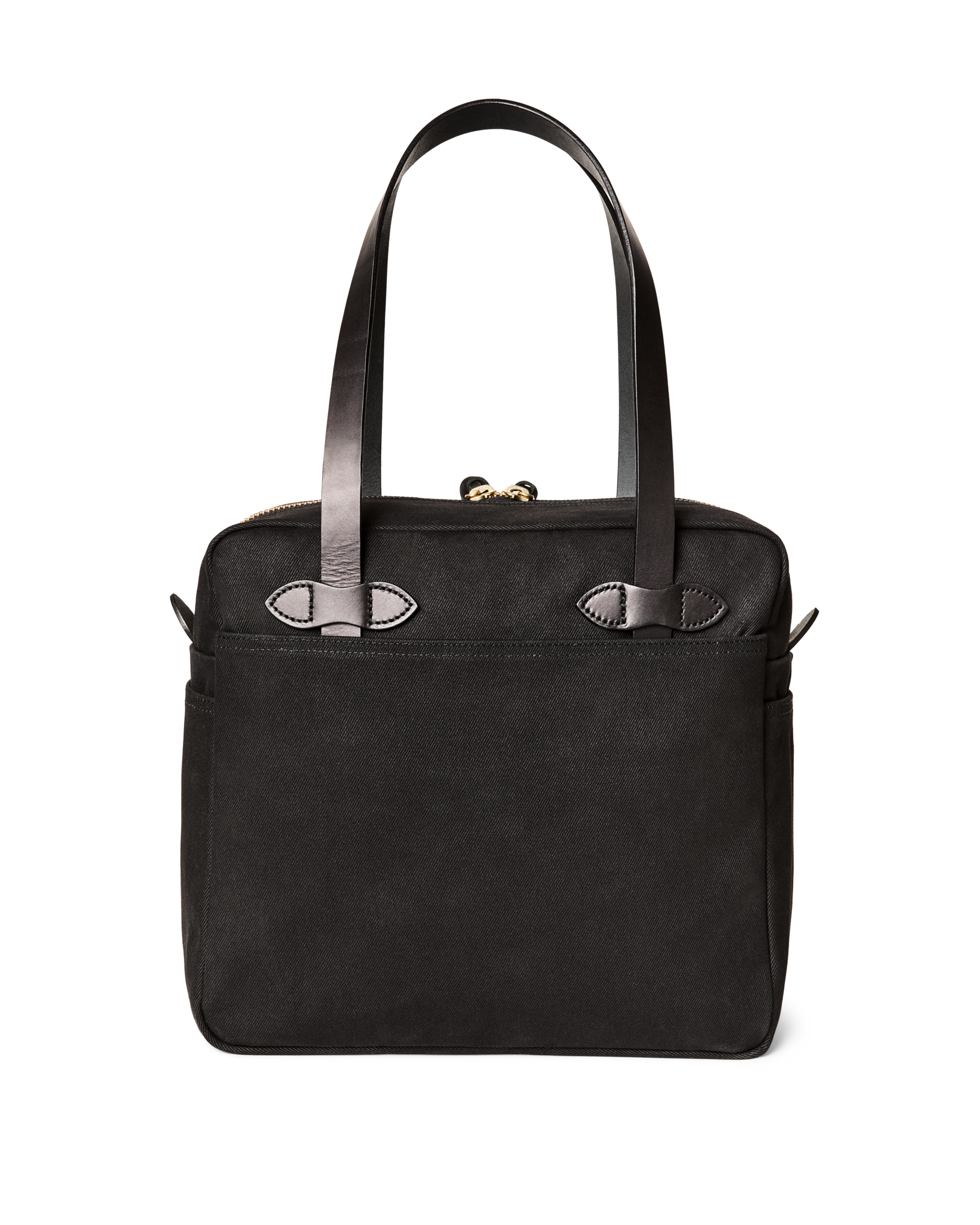 Rugged Twill Zipper Tote Bag - Black - Image 2