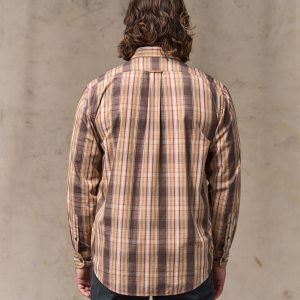 Alternative view of Washed Feather Cloth Shirt - Brown Multicolor Plaid