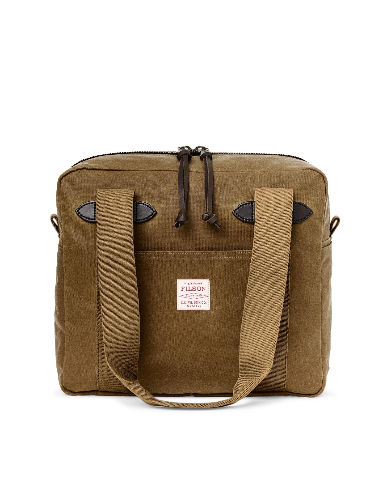 Tin Cloth Zipper Tote Bag - Dark Tan
