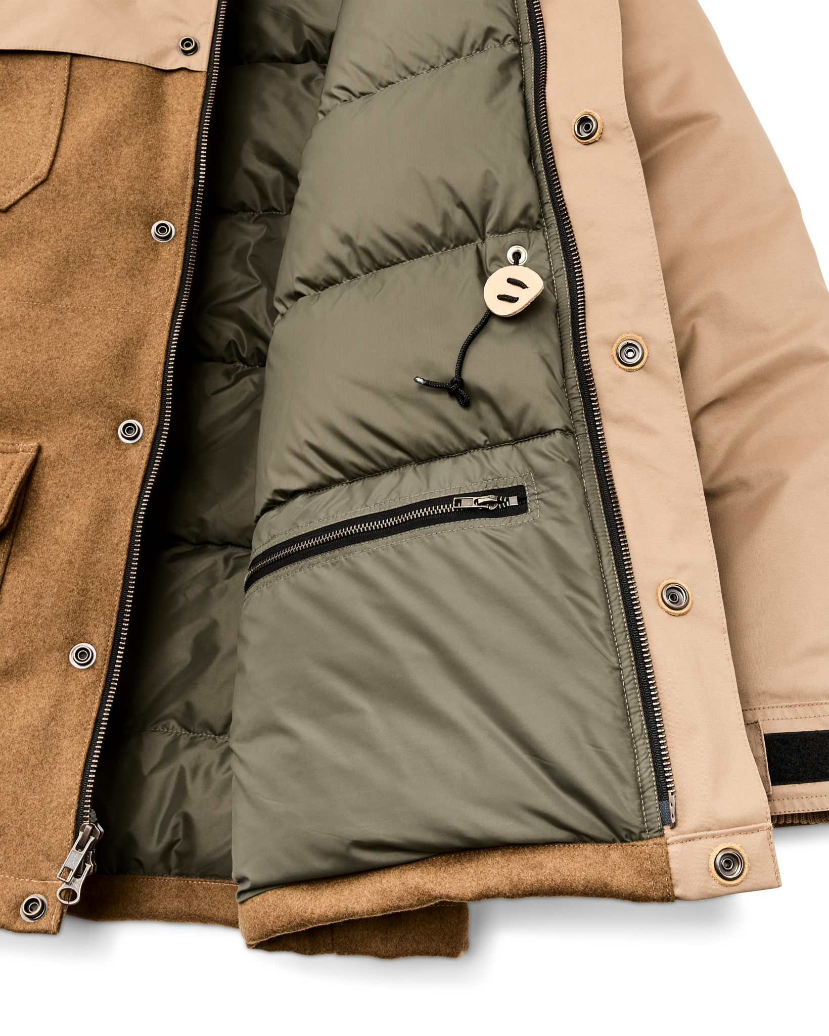 Filson X Crescent Down Works Parka - Dark Tan / Tan - Image 11
