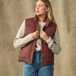 Women's Heritage Cotton Down Vest - Smoked Paprika