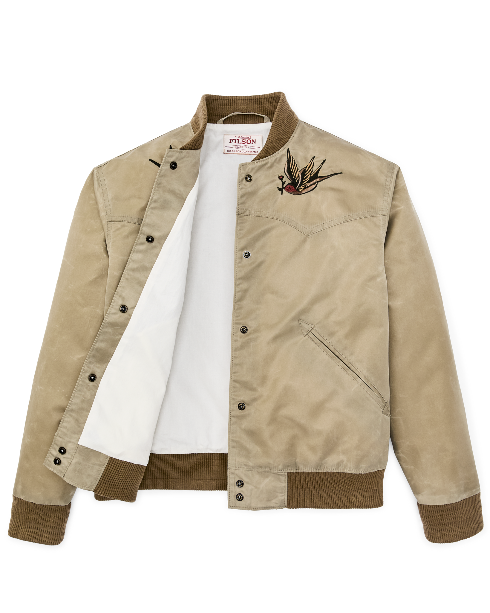 Women's Western Satin Jacket - Silver Sage - Image 7
