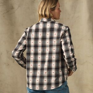Alternative view of Women's Ranch Shirt - Cream Print