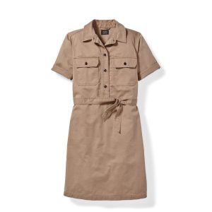 Women's Colville Short-sleeve Shirt Dress - Dark Tan