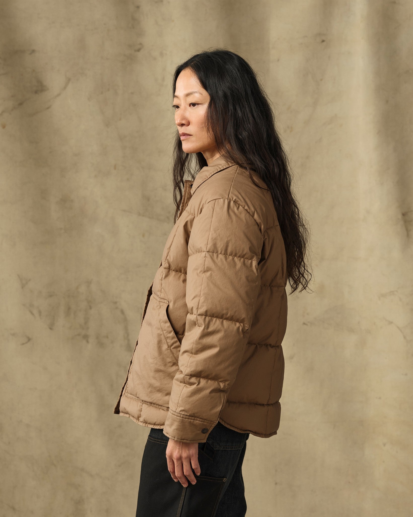 Women's Heritage Cotton Down Jacket - Antique Bronze - Image 3