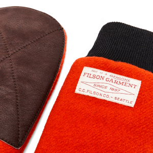 Alternative view of Leather Palm Mackinaw Wool Mittens - Flame