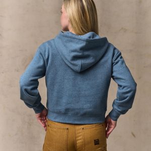 Alternative view of Women's French Terry Half-zip Hoodie - Light Blue